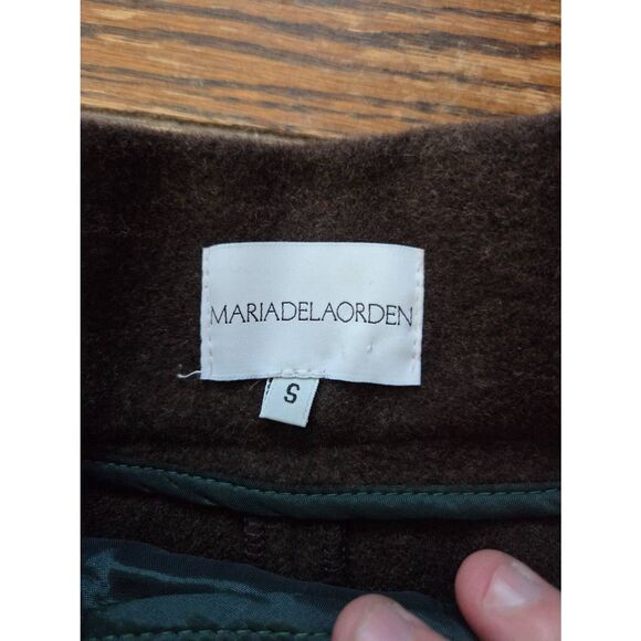 Maria de la Orden brown wool wide leg trousers sz S - Picture 2 of 4